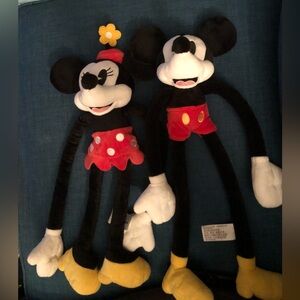 Mickey and Minnie Mouse stuffed dolls